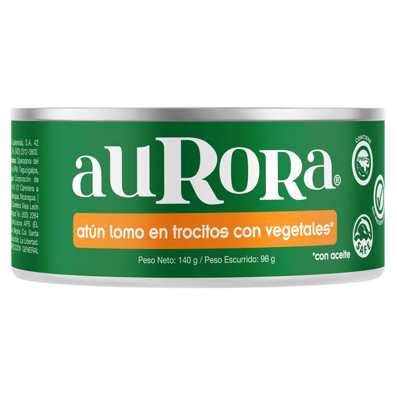 Atun Aurora Vegetales 140g (Caja48u.)