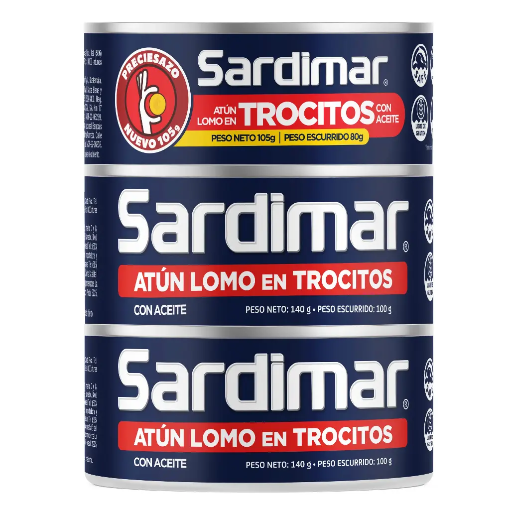 Atun Sardimar Troc. 140g 3pack (Caja24p.)