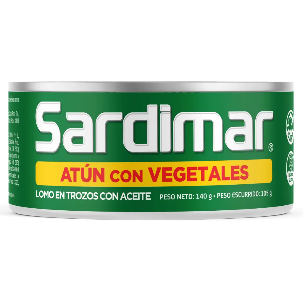 Atun Sardimar Vegetales 140g (Caja48u.)