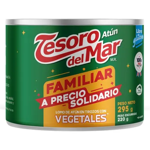 Atun Tesoro del Mar Vegetales 295g (Caja24u.)