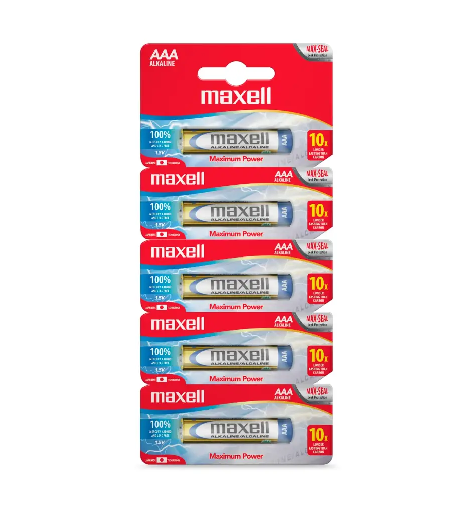Bateria Maxell AAA Tira 5u. (CAJA10Tira)