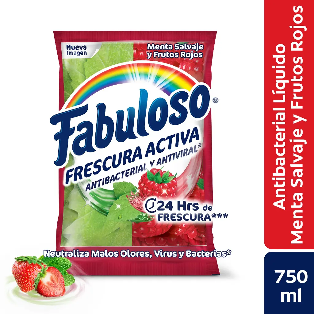 Fabuloso Menta Salvaje y Frutos Rojos 750ml (Caja18u.)