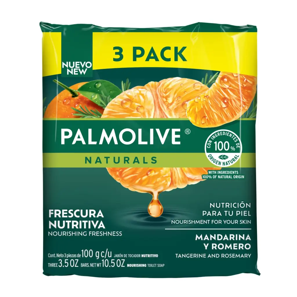 Jabon Palmolive Mandarina y Romero 3Pack (Caja32u.)