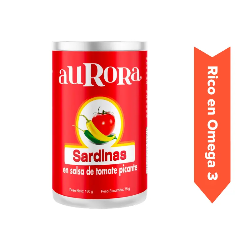 Sardina Aurora Picante 140g. (Caja48u.)