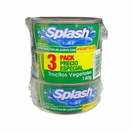 Atun Splash Vegetales 140g 3Pack (Caja24p.)