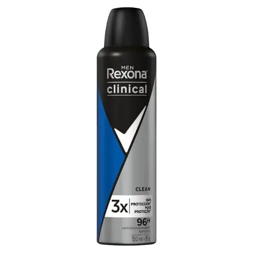 Deso. Rexona•Clinical Spray Hombre Clean (CAJA12u.)