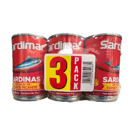 Sardina Sardimar Picante 3pack (Caja16Paq.)