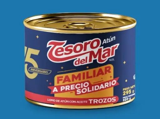 Atun Tesoro del Mar Trozos 295g (Caja24u.)