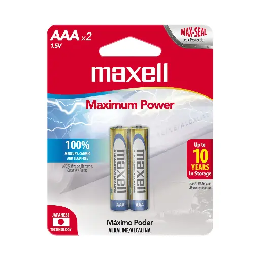Bateria Maxell AAA Par 2u. (CAJA48Par)