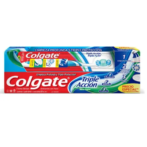 C.D. Colgate Triple Accion 50ml+Cepillo (Caja48u.)