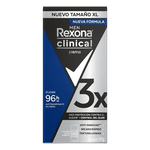 Deso. Rexona•Clinical Hombre XL Clean (CAJA12u.)