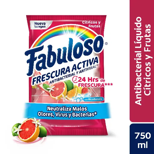 Fabuloso Citricos y Frutas 750ml (Caja18u.)