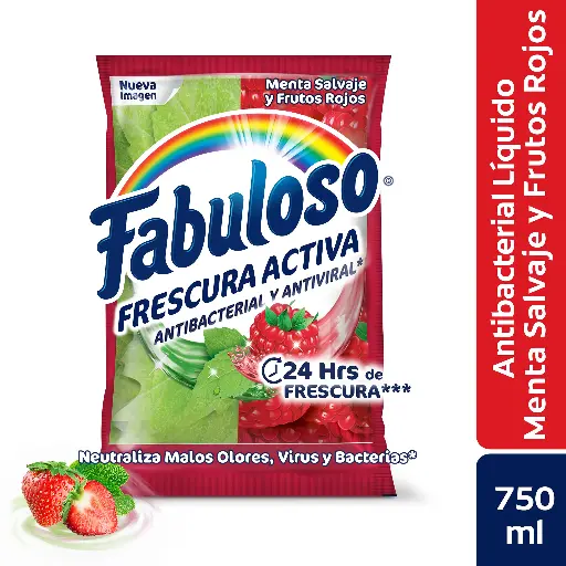 Fabuloso Menta Salvaje y Frutos Rojos 750ml (Caja18u.)