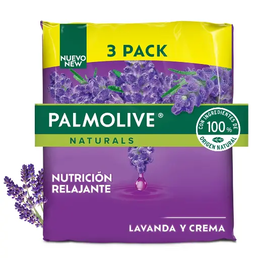 Jabon Palmolive Lavanda y Crema 3Pack (Caja32u.)