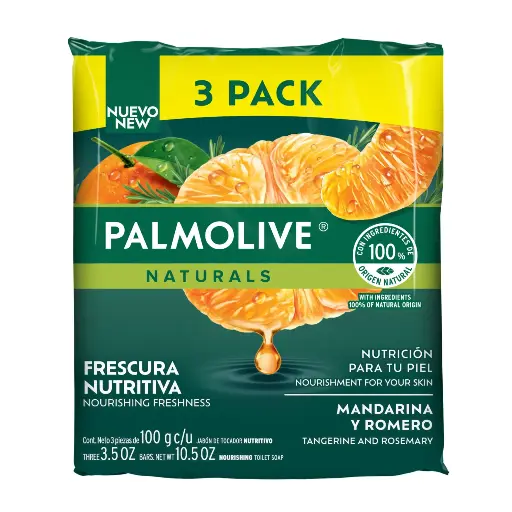 Jabon Palmolive Mandarina y Romero 3Pack (Caja32u.)