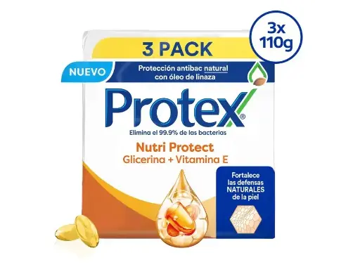 Jabon Protex Vitamina E 3Pack (Caja32u.)