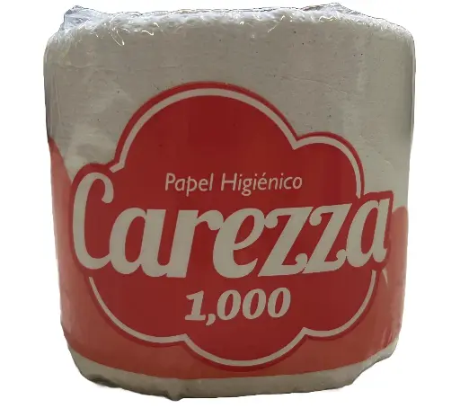 Papel Hig. Carezza 1000H Senc. 1Rollos (Bulto24u.)