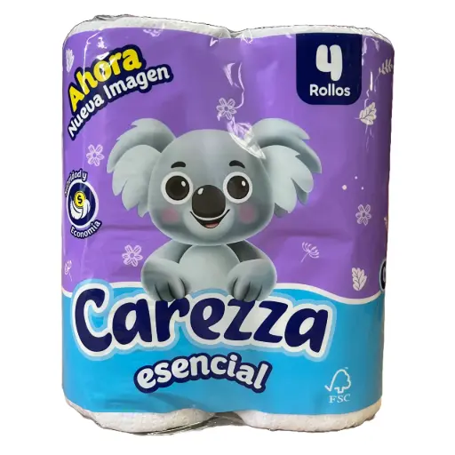 Papel Hig. Carezza 190H Dobles 4Rollos (Bulto12u.)