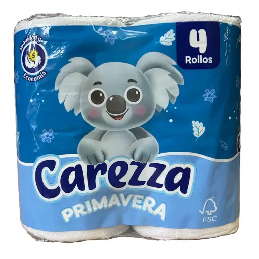 Papel Hig. Carezza 280H Dobles 4Rollos (Bulto12u.)