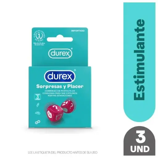 Preservativo Durex Sorpresas y Placer  (CAJA144u.)