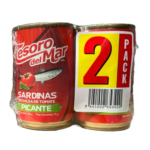 Sardina Tesoro del Mar Picante 2pack (Caja24u.)